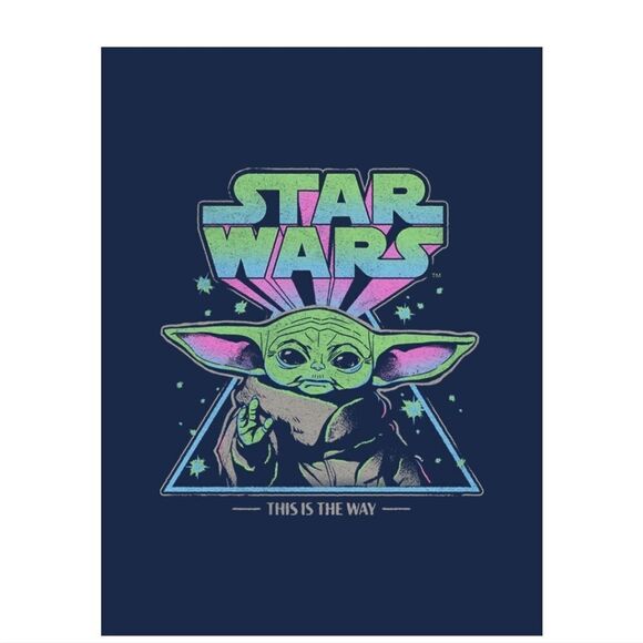 NWT BOY'S Star Wars short sleeve T-Shirt "This Is The Way" Baby Yoda size xs4/5 - Picture 5 of 5